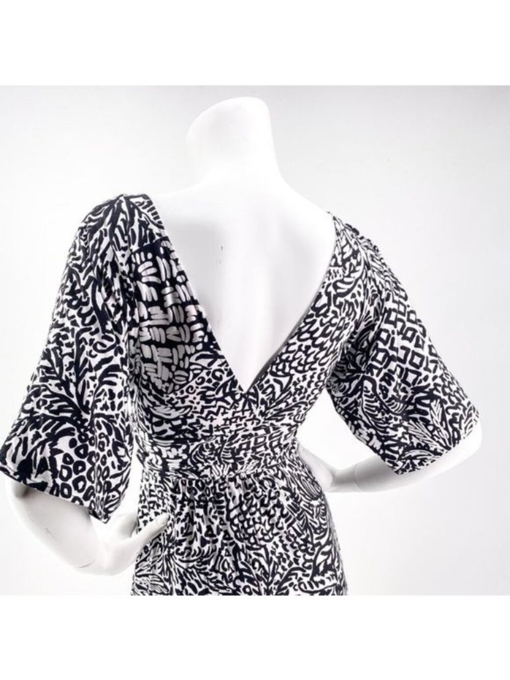 NWT LILLY PULITZER Parigi Maxi Wrap Dress Black and White size XXS - Picture 7 of 10